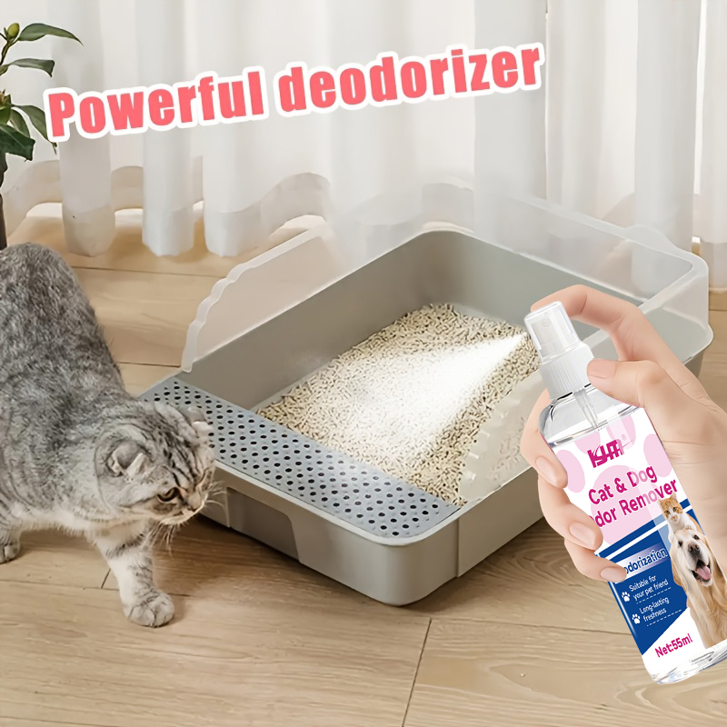 Odor Eliminator Car - สเปรย์กำจัดกลิ่นสัตว์เลี้ยงอเนกประสงค์ KJM-55ML กำลังสูง ปลอดภัย ใช้ได้กับกระบะทรายแมว ห้องครัว