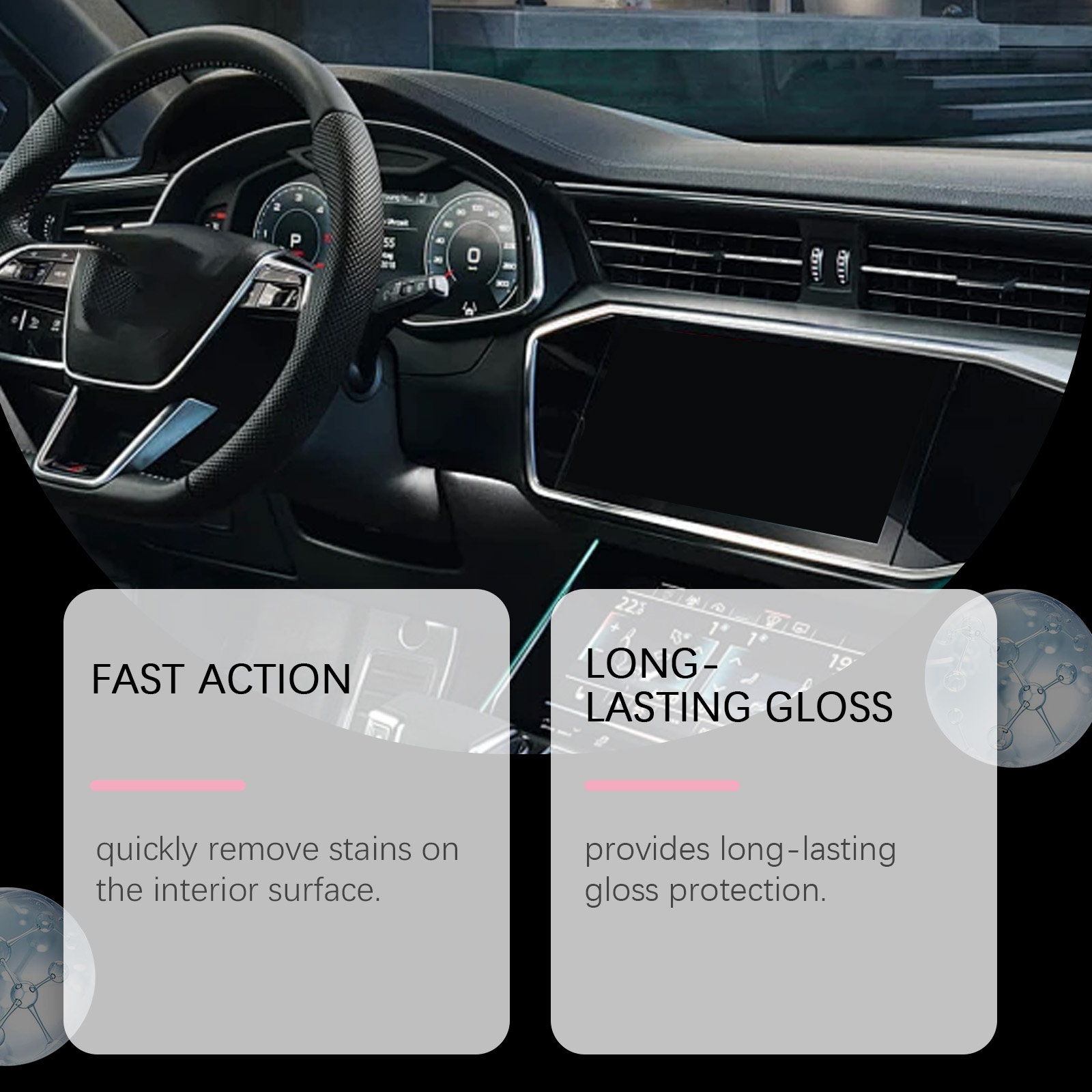 น้ำยาเคลือบเงาภายในรถยนต์ 100  - Leather Cleaner Interior บทวิจารณ์และราคา
