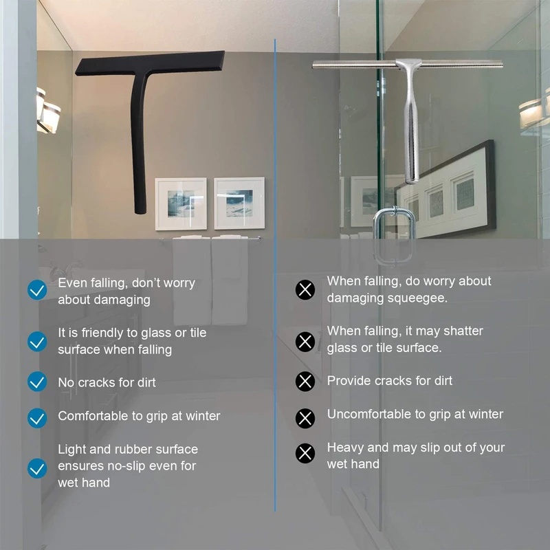 ที่ปาดน้ำซิลิโคนสีดำด้าน ไม่ทิ - Glass Cleaner Streak บทวิจารณ์และราคา