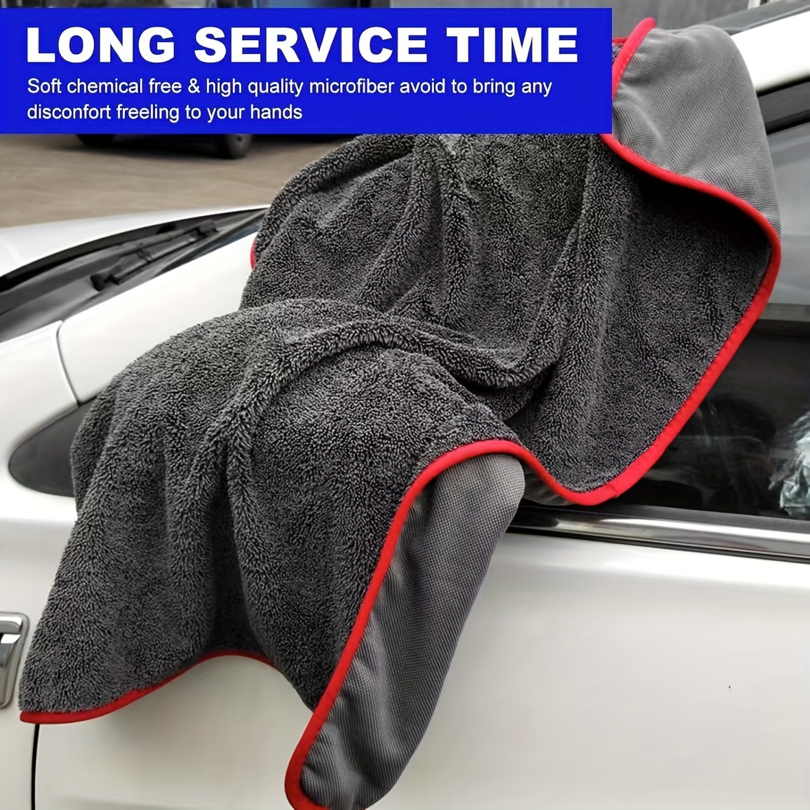 ผ้าเช็ดรถแบบดูดซับพิเศษ XXL ผ้ - Microfiber Towel Detailing บทวิจารณ์และราคา