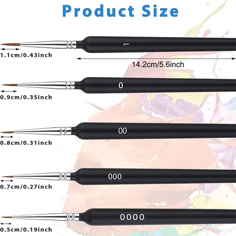 ชุดแปรงทาสี 5/11 ชิ้น, แปรงวาด - Detailing Brush Set บทวิจารณ์และราคา